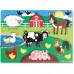 Melissa & Doug Farm Wooden Peg Puzzle, 8pc   555347239